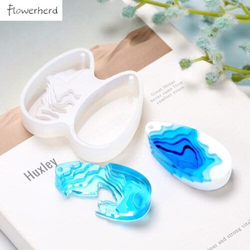 Handmade Fondant Silicone Mold Crystal Epoxy Mold Creative Pendant Plaster Mold Concrete Water Drop Round Resin Mold Soap Mold