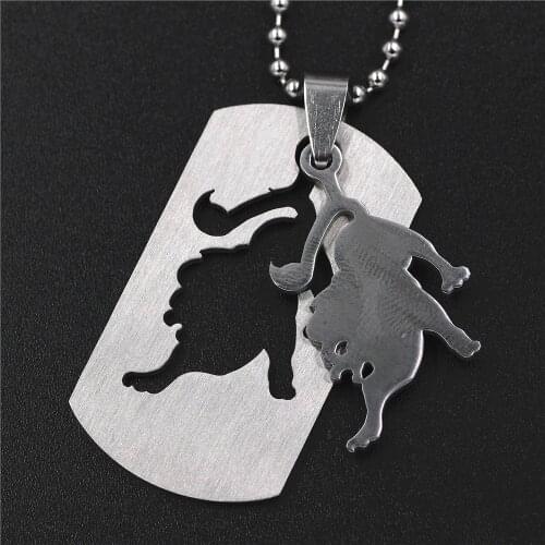 GO MAX DGW Removable 12 constellation Pendant Necklace -color Stainless Steel Men Chain Christian Zodiac Necklace Jewelry