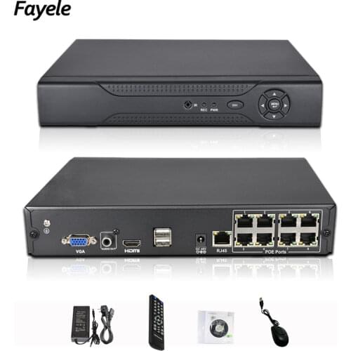 Security 8CH POE NVR 2MP 4MP 4CH 5MP Surveillance Network Video Recorder Power over Ethernet Motion Detection P2P XMeye ONVIF