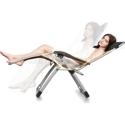 Recliner folding lunch break lunch bed single lazy household adult walking chair portable multifunctional cool chair