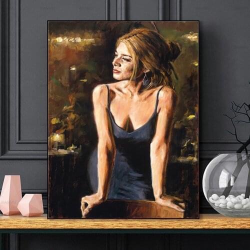 Slim Sex Women Portrait Wall Art Printing Canvas HD Paintings Poster Wall Picture for Living Room Decoration Home Decoration