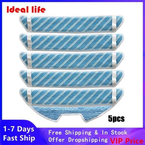 5X Mop Cloths Mopping Cloth For Sencor SRV 9250BK Robotic Vacuum Cleaner Rag Replacement Parts Strong Water Absorption Pads New