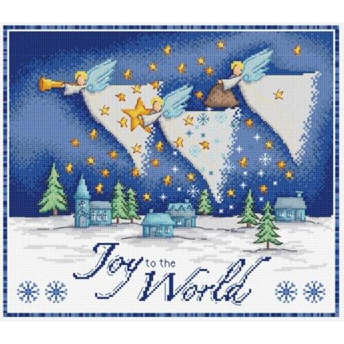 Top Manufacturer Craft Joy to the World Beginner Embroidery Patterns Free with 100% Cotton Floss & Free Shipping for Wall Decor