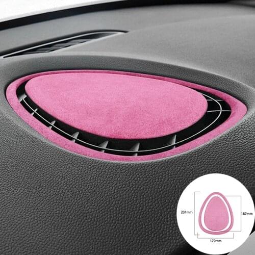 For BMW F55 F56 F54 F57 2014-2020 Alcantara Suede Wrap Car Air Vent Conditioning Outlet Panel Trim Stickers Cove Car-styling