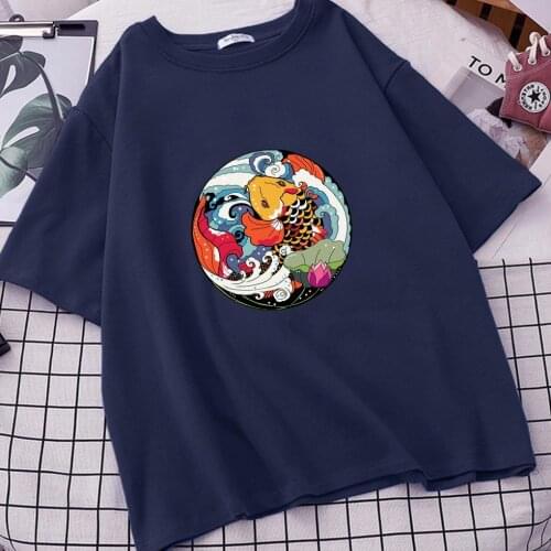 Koi Japan Women Vintage Tumblr Ulzzang T Shirts Camisetas De Mujer Harajuku Tee Shirt Femme 2021 Tops Roupas Femininas Vetement