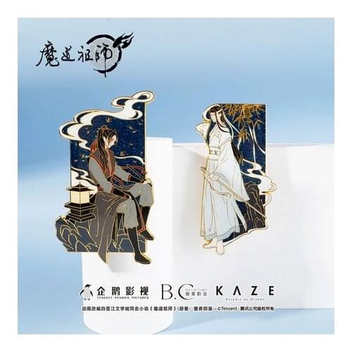 Anime Grandmaster of Demonic Cultivation CP Metal Badge MDZS Wei Wuxian Lan Wangji Bags Brooch Pin Souvenir Medal Collection