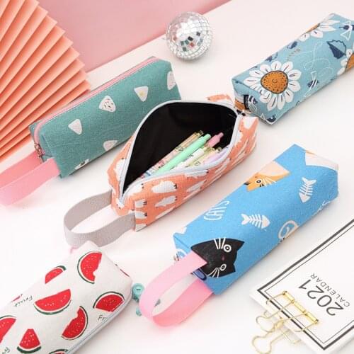 1 Pieces Kawaii Cute Cartoon Animals Pen Pencil Bag School Office Supplies Stationery Receive Tools Makeup Pouch Cosmetics Case