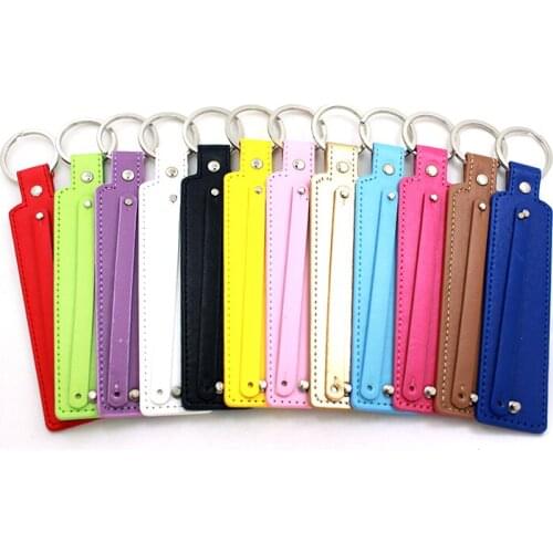 10pcs/lots Pu Leather Key Chain 10 Color Can Choose Fit 8mm Slide Letter Charms Number LSBR017*10