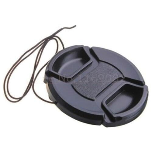 100PCS 49mm Lens Cap Cover With Anti-lose Cord for 49mm lens filter