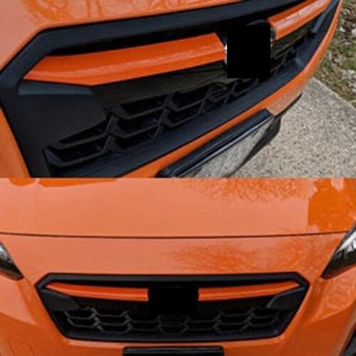 2Pcs ABS Front Grill Cover Trims Strip Car Exterior Accessories for Subaru XV Crosstrek 2017-2020 GT7 GT3
