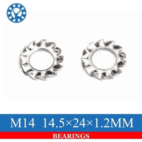 20Pcs DIN6798A M14 304 Stainless Steel Washers External Toothed Gasket Washer Serrated Lock Washer