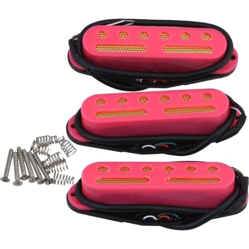 3PCS Pink 48/50/52mm Single Coil Pickup to Humbucker Electric Guitar