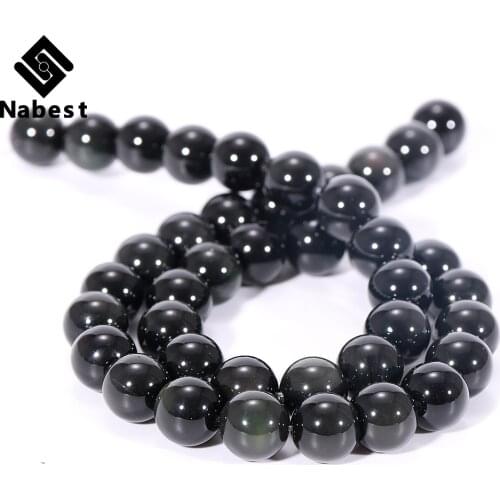 4 6 8 10 12mm Double Rainbow Bright Natural Osidian Round Loose Beads Stone Beads For DIY Necklace Bracelet DIY Jewelry Making