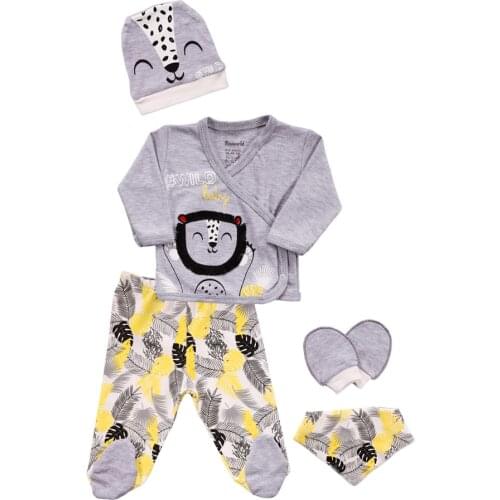 5 pcs Baby Clothes 0-3 m Spring Summer Newborn Clothing Gift Set Cotton Girls Boys Baby Clothes Baby outfit Cotton