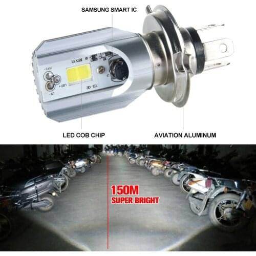 6000K Hs1 H4 Led Motorcycle Scooter Light Bulb Motorbike H4 Led Headlight Motorcycle Hs1 Moped Light Bulbs Moto Accessories 12v