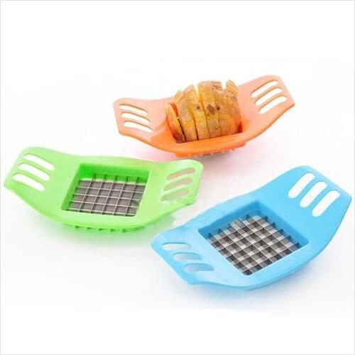 Amy Stainless Steel Vegetable Potato Slicer Cutter Chopper Chips Making Tool Potato Cutting French Fry Cutters Kitchen Tool