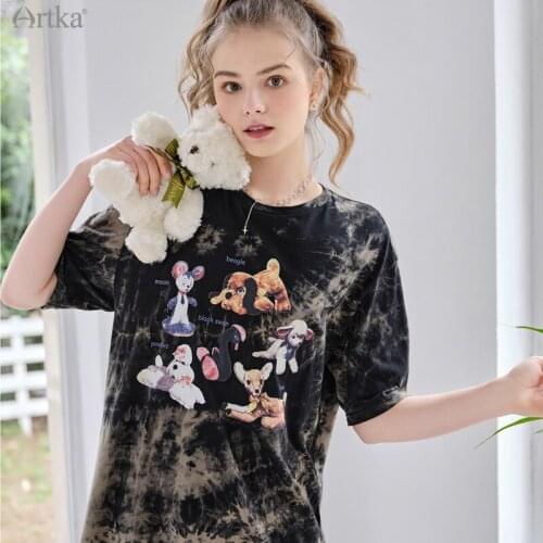 Женские футболки с принтом Artka China At AliExpress