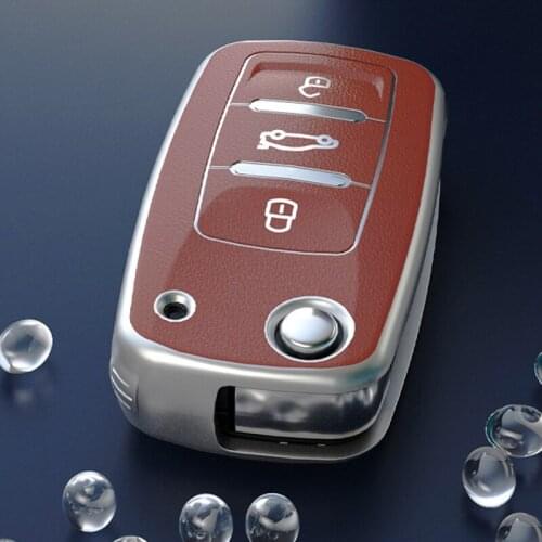 Dermatoglyph TPU Car Key Case Cover High Quality Smart Key Case for Volkswagen Bora GLI PASSAT Passat CC Tiguan Car Decoration