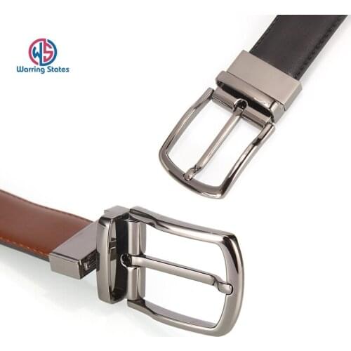 Double-sided Genuine Leather Belt Men Brown Black Casual Mens High Quality Belt Buckle Real Leather Belts for Men Luxury