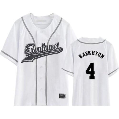 EXO Planet 3 EXOrDIUM T-shirt In Seoul KPOP Unisex BUTTON DOWN Peripheral Aid T-shirt 2020 Summer Tops Fashion Korean Fans Tees