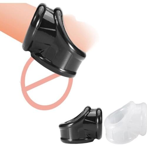 Elastic Scrotum Bondage Penis Sleeve Stretcher Chastity Cock Ring Penis Ring Chastity belt Delayed Ejaculation Sex Toys For Men