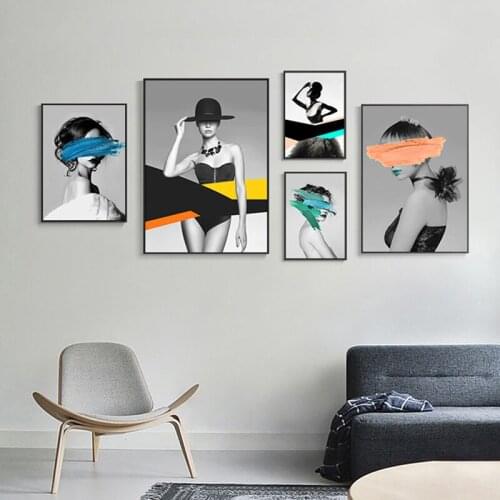 Retro Fashion Canvas Painting Life Lady Wall Art Minimalist Nordic Print And Posters Picture Interior Modern Living Room Decor