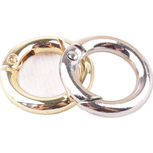 1/2"(13mm) Gold/Silver Spring Ring 8 pcs Buckles Spring Gate Ring Clasp Snap Ring Screw Webbing Purse Bag Handbag Dog Collar