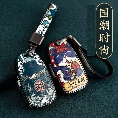 Leather Car Key Cover key Case For CHEVROLET cruze spark camaro Volt Bolt Trax Malibu Captiva Equinox Trax Tracker AVEO Lova