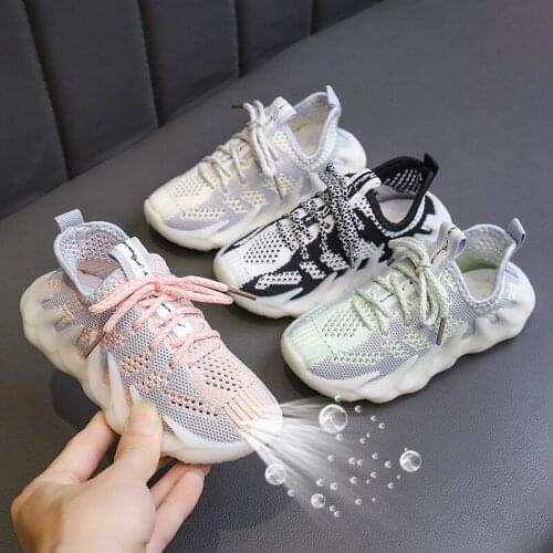 2021 New Children Casual Mesh Shoes Fashion Breathable Walking Girls Boys Shoes Kids Light Sneakers Children Non-Slip Sneakers
