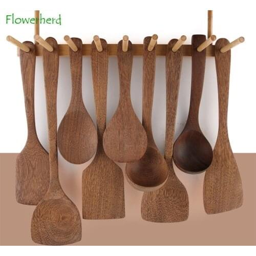 Chicken Wing Wooden Shovel Nonstick Shimai Pot Special Long Handle Wooden Shovel Rice Spoon Wooden Tableware Kitchen Accessories