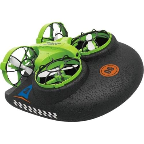 JRC Water, Land and Air Quadrocopter Hovercraft Three-in-One Toy One-key Rolling Mini Drone Toy