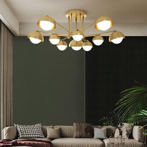 Living room lamp Nordic style creative copper artistic personality ceiling lamp restaurant lamps