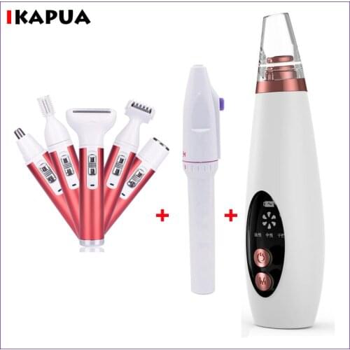 5 In 1 Women Hair Removal +Face Blackhead Remover + Electric Nail Drill Machine Lady Shaver Epilator Electric Trimmer Razor