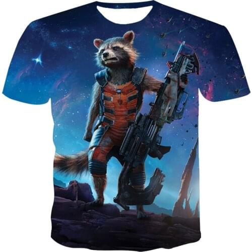 2020 Summer New Galaxy Guards Men Short Sleeve O-Neck T-Shirt Casual Breathable Mens Tops Tee Fashion 3D Printing T-Shirt