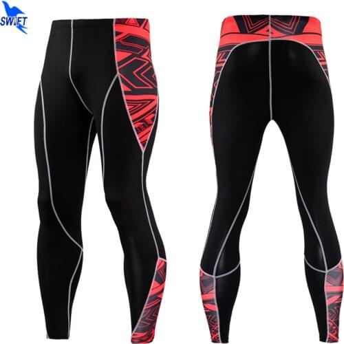 Patchwork 2020 Summer Autumn Men Gym Fitness Leggings Elastic Compression Tights Quick Dry Breathable Bodybuilding Running Pants