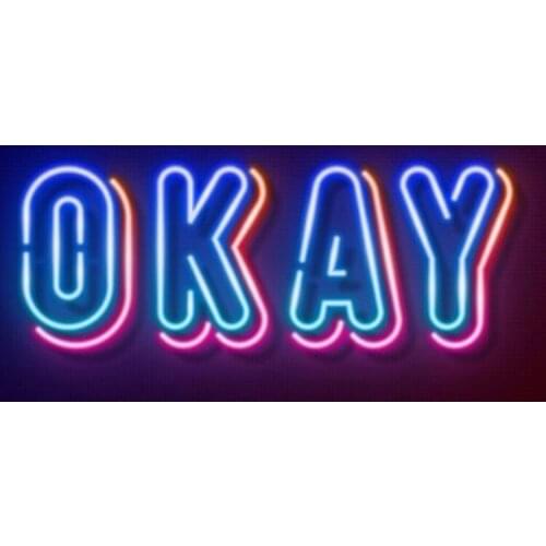 Okay Neon Signs neon light neon lights for happy rooms glass Tube light up sign Iconic Sign Neon lights neon wall signs