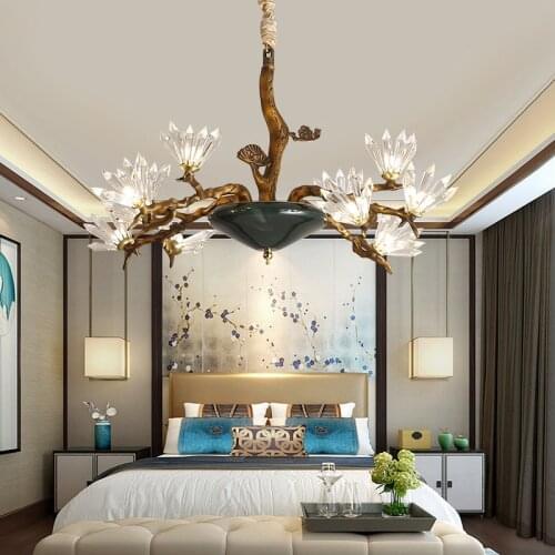 New Copper Crystal Chandelier Modern Chandeliers Lamps Ceiling led Lighting Nordic Dinning Room G9 luxury Lustre crystal light