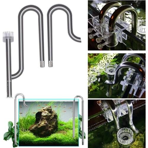 New Fish Tank Lily Pipe Stainless Steel Inflow Outflow Filter for Aquarium Planted Fish Tank Best Price