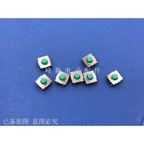 Original new 100% soft silicone key switch touch waterproof dust green button switch SMD 4pin 6*6*4.8MM