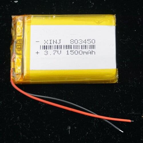 XINJ 3.7V 1500 mAh Lithium Polymer Rechargeable li po Battery cell 803450 For DIY Phone PDA E-book Camera MP4 Driving recorder