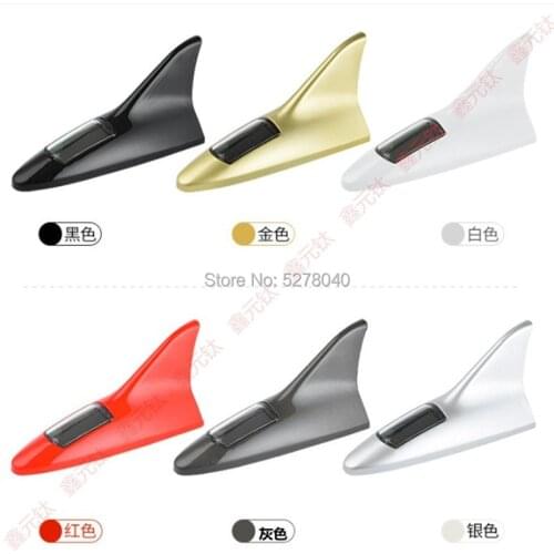 Shark fin flashing lights Solar car roof light Tail fin refit flash Rear-resistant LED self-flashing light No wiring flash light