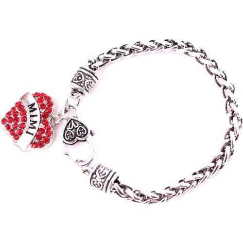 Drop Shipping MIMI heart jewelry charm bracelet