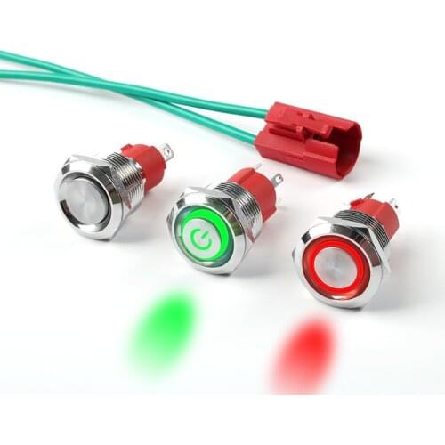 10A 19mm high current metal waterproof momentary switch button led car light motor lock power switch 5v 12v 24v 220v