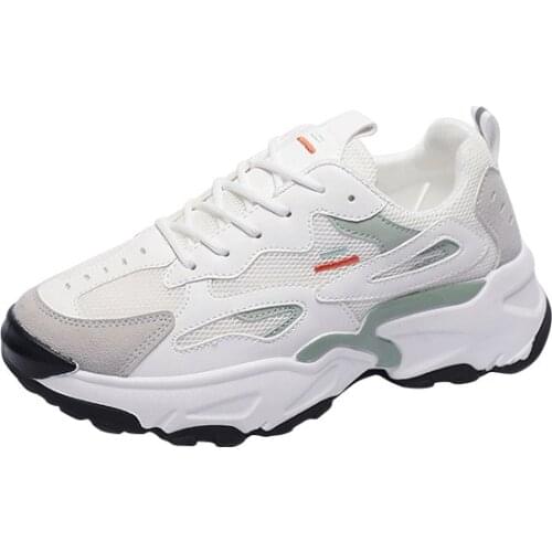 Women Casual Shoes Fashion Breathable Walking Mesh Lace Up Flat Platform Sneakers Female Tenis Thick Sole Vulcanized Shoes