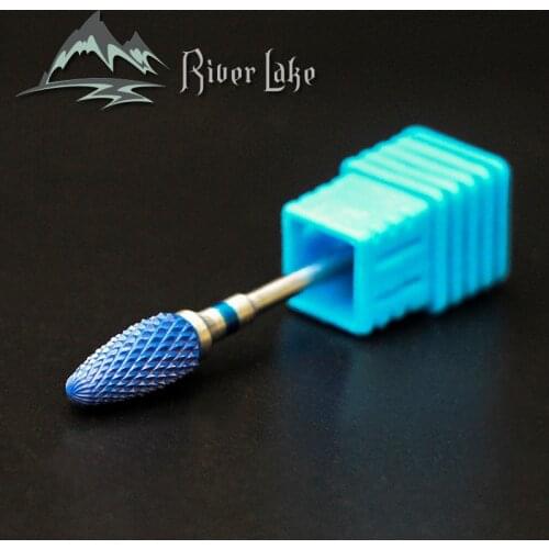 1pcs Blue Medium Barrel Ceramic Nail Drill Bit Rotary Burr Nail Milling Cutter Bits For Manicure Nail Drill Accessories