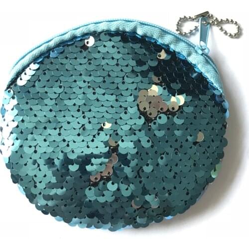 100PCS / LOT Keyring Zero Wallet Plush Round Coin Bag Zipper Earphone Bag Mini Key Pocket Small Storage Bag