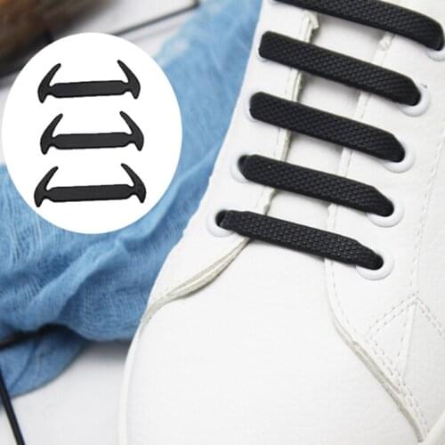 12pc/pack Lazy people No Tie silicone shoelace Unisex Athletic Running Easy Shoelaces Elastic Silicone Shoe Lace Sneakers Boots