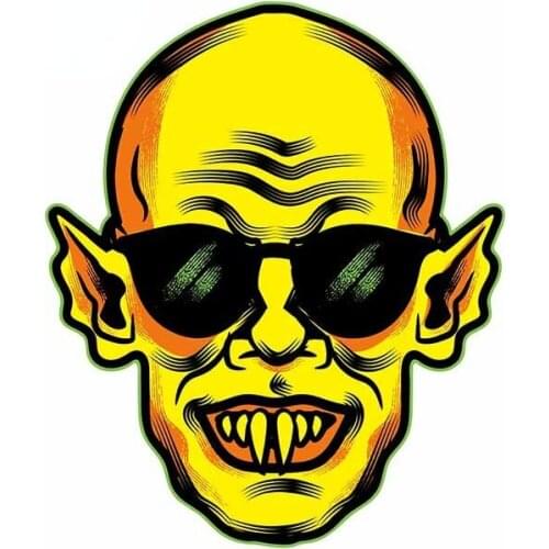 13cm x 10.9cm for Bald Beautiful Vampire Halloween Car Sticker Surfboard Cartoon Bumper Decal Anime Car Assessoires