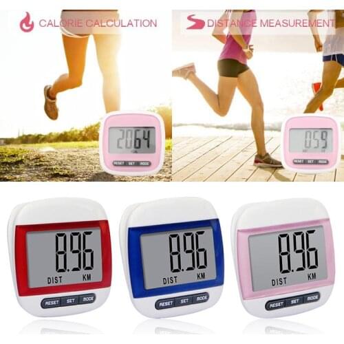 2021 Hot Digital LCD Pedometer Step Calorie Counter Fitness Multi-fuction Health Monitor Step Counter For Running And Walking