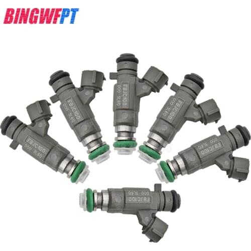 6pcs Flow Matched Fuel Injectors For Nissan-Infinity 2.0 3.0 3.5 V6 Engine 16600-5L700 166005L700 FBJC100